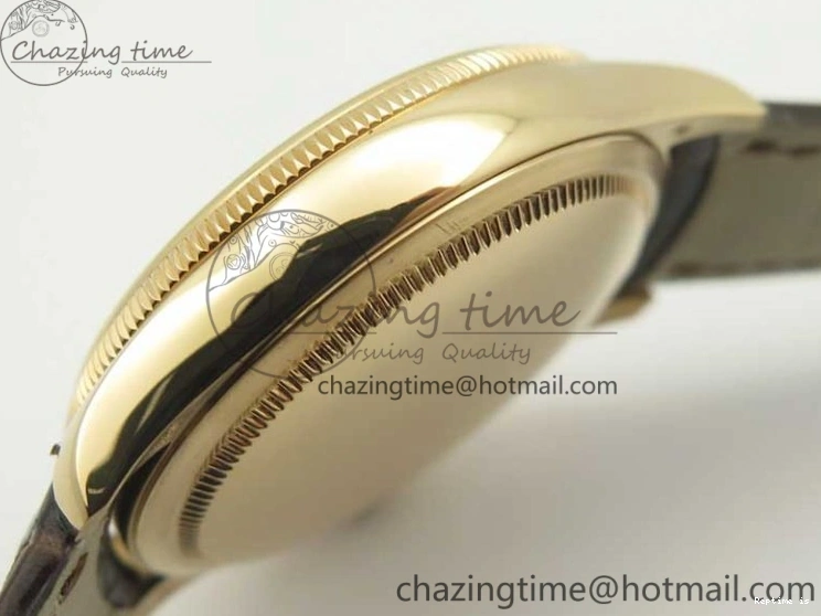 1222 Tailored Cellini Time 50509 RG MKF Best Edition Black Dial Roman Marker on Brown Leather Strap A3132 V 3406